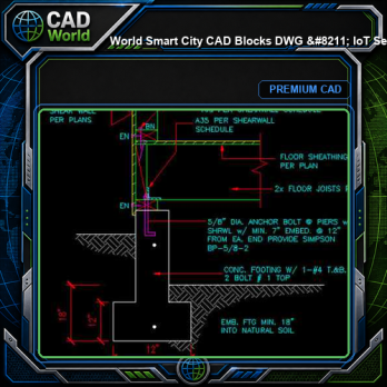 World Smart City CAD Blocks DWG - IoT Sensor Infrastructure Urban Tech | Free Download