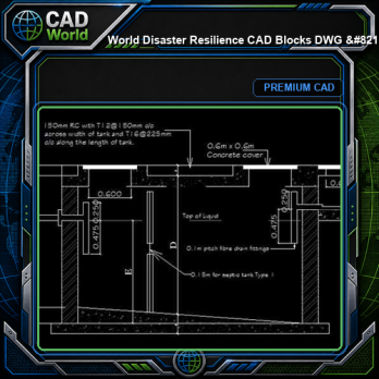 World Disaster Resilience CAD Blocks DWG - Flood Seismic Wind Hazard Details | Free Download
