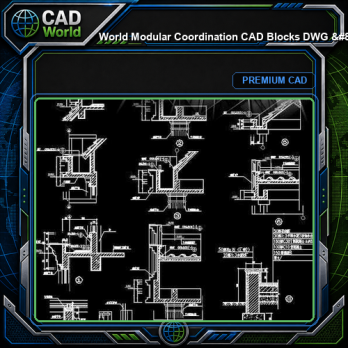 World Modular Coordination CAD Blocks DWG - ISO Grid 100mm System | Free Download