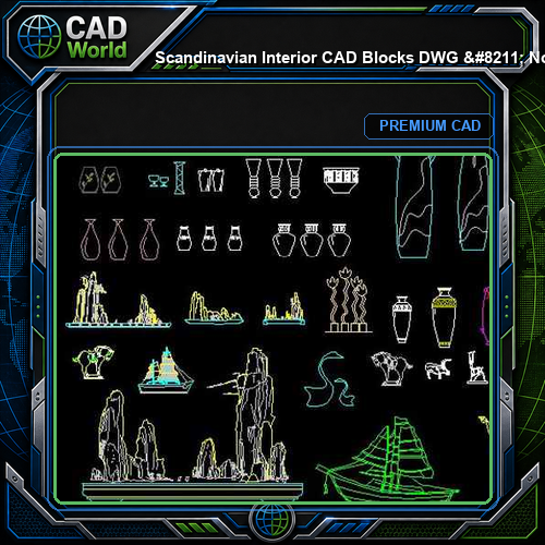 Scandinavian Interior CAD Blocks DWG - Nordic Minimalist Furniture | Free Download