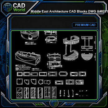 Middle East Architecture CAD Blocks DWG - Islamic Arabesque Mashrabiya | Free Download