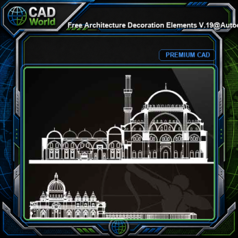 ★【 Free Architecture Decoration Elements V.19】@Autocad Decoration Blocks,Drawings,CAD Details,Elevation