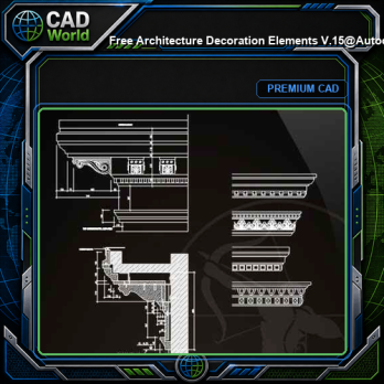 ★【 Free Architecture Decoration Elements V.15】@Autocad Decoration Blocks,Drawings,CAD Details,Elevation