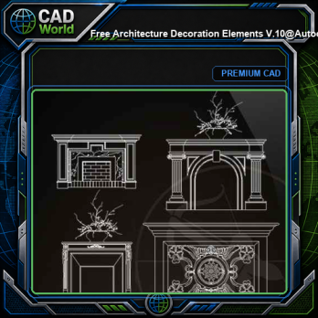 ★【 Free Architecture Decoration Elements V.10】@Autocad Decoration Blocks,Drawings,CAD Details,Elevation