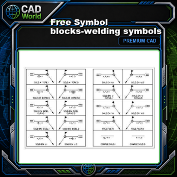 Free Symbol blocks-welding symbols