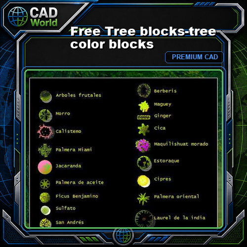 Free Tree blocks-tree color blocks